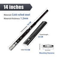 AOLISHENG 1 Pair Push to Open Drawer Slides drawer slide rail telescopic guide rail three-section ex