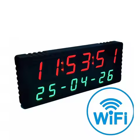 GPS/WIFI Clock Wireless Network Timing LED Electronic Clock Display TIME Year Month Day Hour Minute 