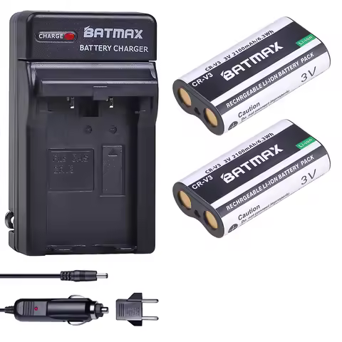 2100mAh CR-V3 CR V3 Battery + DC Charger for Olympus LB01 CRV3 LB-01 C3000 C3040 40Z C-2100UZ C-211