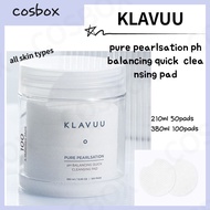 [KLAVUU] Balancing ph Quick Makeup Remover Cotton pad 50 Pieces 210ml/100 Pieces 380ml pure pearlsation pad