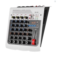FLS MIX-400 Professional 6-Channel Audio Mixer Mixing Console 3-Band EQ with Reverb Delay Effects +48V Phantom Power Wireless Connect for Recording DJ Network Live Broadcast Karaok
