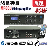 Harpman MP80U 80W PA Amplifier System Bluetooth Mixing Amplifier With 2 Microphone