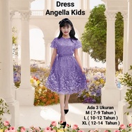 Dress Kondangan Anak Perempuan Dress Angella Kids 7-14 Tahun Gaun Abg Cewek Dress Natal