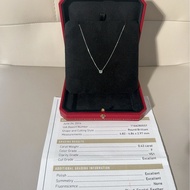 Cartier卡地亚 1895系列 白金单钻项链