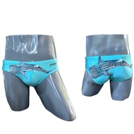 SW132 กางเกงว่ายน้ำผ้าไลคร่า สกรีนลายกราฟิก Awesome sport