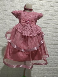 ID-DRESS/GAUN PESTA ANAK PEREMPUAN/DRESS ANAK PEREMPUAN/GAUN ULANG TAHUN)GAUN PENGANTIN/GAUN BAYI PE