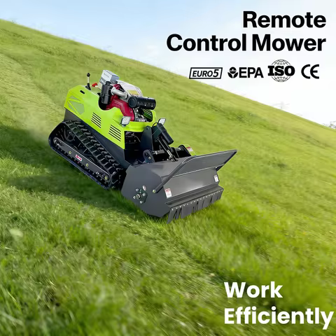 Customized Waterproof RC Robot Lawn Mower Remote Controlled Commercial Grass Cutter with LED Night L