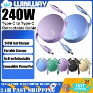 240W Fast Charging Type-C Cable 240W Fast Charger USB-C to C Cable Retractable PD3.1 Type-C Cable Co