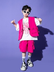 Dance Clothing, Hip-hop Trendy Clothing, Children's Personality, Boy's Handsome Drum Practice Clothi