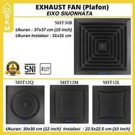 Black Exhaust Fan Ceiling EIXO Siuonhata Modern Black Hexos Fan/