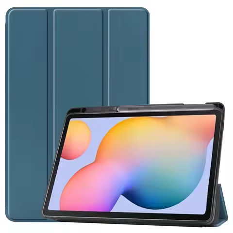 For Samsung Galaxy Tab S6 Lite 10.4 inch P610 P615 Case with Pencil Holder Tri-Fold Stand Case Table