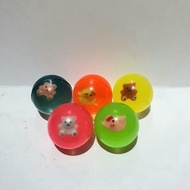 Bola Bekel 2,5cm Mini Ball Karet Pantul Kecil Warna Warni Karakter Lucu Vintage Games Permainan Jadu