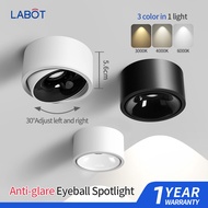 Surface Mounted Spotlight Adjust 7W/10W/12W RG0 Anti-blue CRI98 Eyeball Spotlight 3 Color Ceiling Li