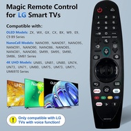 Magic Remote Control for LG MR24GA/MR24GN QNED HDR 4K OLED Google TV Alat Kawalan Jauh Magic Untuk L
