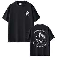 Hello Girl Beyond Se Graphic T-Shirt Cowboy Carter 2026 World Tour Streetwear Men's Fashion Women's 