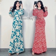 Ready stock dress maya lace kedut tepi high quality pakaian vietnam murah