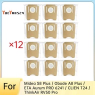 12 Pcs Dust Bag for  S8 Plus / Obode A8 Plus / ETA  PRO 6241 / CLIEN T24 / ThinkAir RV50 Pro Sweeper