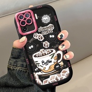 Case For OPPO A94 Reno 5F Reno5 F 5 Lite F19 Pro Summer Coffee Phone Shockproof Anti-Fall