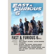 【READY STOCK】Poster FAST & FURIOUS 6 Movies for home/bedroom/office