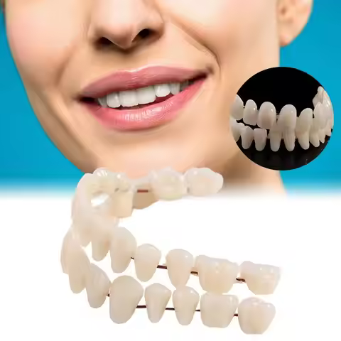 28 Pcs Resin Denture False Teeth Make Your Own Firm Dental Teeth Teaching Model Top and Bottom Fake 