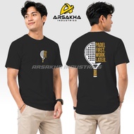 Padel Men's T-Shirt Padel First Work Later Padel Unisex Sportswear A4 Distro Shirt by Arsakha Indust