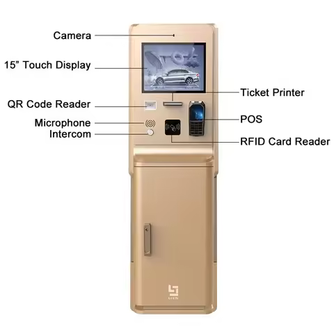 Parking Payment Machine Automatic Parking Barrier Gate License Plate Recognition Parking Ticket Paym
