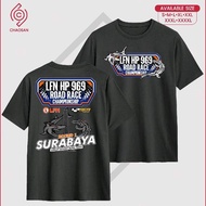Baju Tshirt Kaos LFN HP969 Road Race Championship 2025 V2 Surabaya Round 1 Lengan Pendek 24s -  S-5X