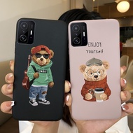 Casing For Xiaomi Mi 11T / 11T Pro Fashion Matte Cover Cute Bear Astronaut Silicone Coque Phone Case For Xiomi Mi11T Mi11TPro Mi 11T Pro Funda