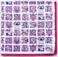 Anna Sui 復古手帕  方格鳥語花香 20 x 20 英吋