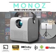 PROMOTION⭐ Newest 2024 Smart Projector Q3 Pro 1080p FHD WIFI LED LCD Screen Android Latest Ver Proje