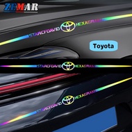 1Pc Toyota Laser Reflective Sticker Colorful Logo Decoration For Agya Raize Calya Avanza Veloz Rush 