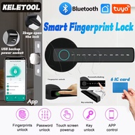 Smart Door Handle Lock Fingerprint Door Biometric Door Knob Knob Lock with Keypad Code Electronic Di