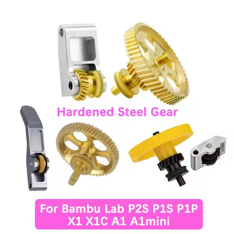 Upgrade Extruder Gear Kit For Bambu Lab P2S P1S P1P X1 X1C A1 A1mini DLC Hardened Steel Gears Helica