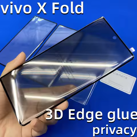 3D Full Cover Curved Privacy Screen Protectors For Vivo X Fold Anti-spy Protective Tempered Glass Fo