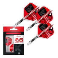 Target Darts PRESS START K Flex Integrated Dart Flights & Shafts | Pack of 3 K-Flex, No.2 & No.6 | S