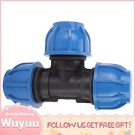 Wuyuu PE Plastic Water Pipe Fitting 32mm Tee Connector For Connection Hot