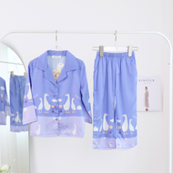 ชุดนอน Muslin Pajamas Silk Satin (M5021) งานเด็ก