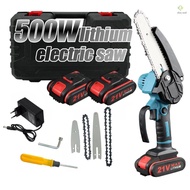 {doc} Mini Chainsaw 4 inch 6 inch Portable Chainsaw with Security Lock 2 Chains 21V Rechargeable Battery Operated Electric Chainsaw Cordless for Branches Wood Cutting Tree Trimming