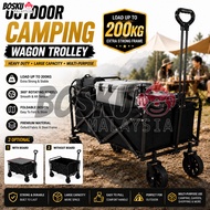 BOSKU Camping Trolley Wagon Foldable Trolley Camping Wagon Table Set Outdoor Trolley Folding