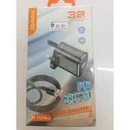 ABODOS SUPER FAST CHARGER WITH CABLE TYPE C. PD 38W + QC3.0 QUICK CHARGE