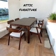 Ferro Dining Set /Meja Makan (1x6) / Rectangle Table Dining Set / ATTIC FURNITURE FERRO 1x6 DINING S