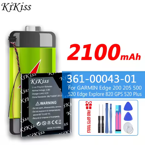 2100mAh Battery 361-00043-01 For GARMIN Edge 200 205 500 520 Edge Explore 820 GPS 520 Plus