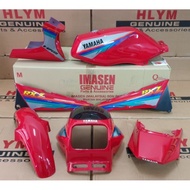 Y661 YAMAHA RXZ MILI 55K 3XL IMASEN MERAH RED LINE VRC1 COVER SET WITH STICKER SIAP TANAM