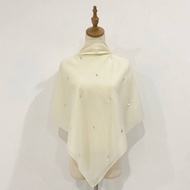 HAURA Bawal Manik Korean Diamond B45 Tudung Bawal Cotton Batu Tabur Bidang 45 Minimalis ILYANIS