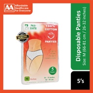 Pan-Mate Cotton Panties Size M 5's (66-81cm / 26-32 inches)