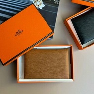 ::HERMES:: B刻 棕色CALIV釦式零錢包