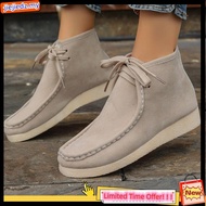Men's Casual Shoes - Full Beige Casual Shoes - Chungky Wallabee Shoes