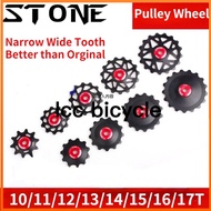 Stone Pulley Wheel Gear Guide Roller Jockey 10/11/12/13/14/15/16/17T Bearing Road MTB Bike Rear Dera