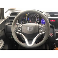 Honda Civic FE FC FD FB City GM6 Jazz GK5 HR-V CR-V Alcantara Suede Car Steering Wrap Cover DIY Sewing