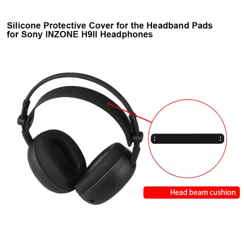 Headphone Cover For So-ny INZONE H9 II Headphones Cover and Headband Pad Wear-resistant Silicone Pro
